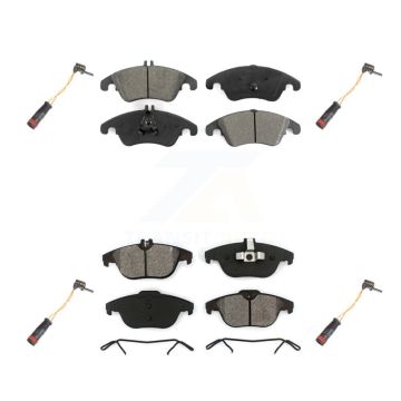 Front Rear Semi-Metallic Brake Pads Wear Sensor Kit For Mercedes-Benz C300 C350 E350 E550 KSW-100161