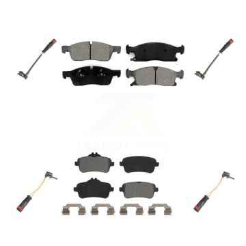 Front Rear Semi-Metallic Brake Pads Wear Sensor Kit For Mercedes-Benz ML350 GLE350 GLE400 KSW-100164