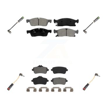 Front Rear Semi-Metallic Brake Pads Wear Sensor Kit For Mercedes-Benz GLE400 GL350 GLS450 KSW-100169