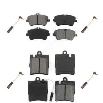 Front Rear Semi-Metallic Brake Pad Extra Wear Sensor Kit For Mercedes-Benz C280 C320 C350 KSW-100173