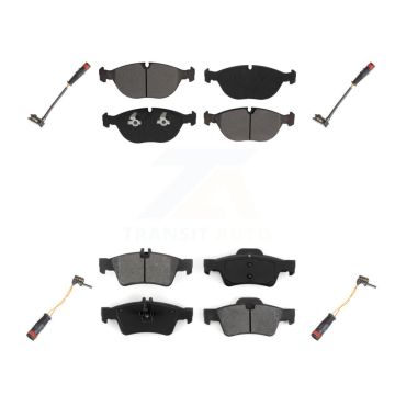 Front Rear Semi-Metallic Disc Brake Pads And Wear Sensors Kit For Mercedes-Benz S500 S430 KSW-100176