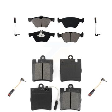 Front Rear Semi-Metallic Disc Brake Pads & Extra Wear Sensor Kit For Mercedes-Benz CLK320 KSW-100181