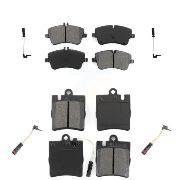 Front Rear Semi-Metallic Disc Brake Pads & Extra Wear Sensor Kit For Mercedes-Benz CLK320 KSW-100182