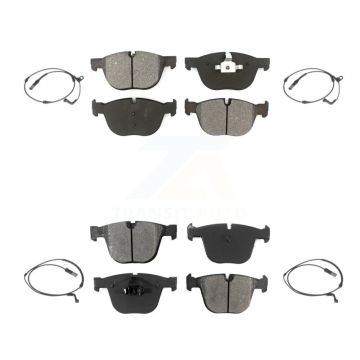 Front Rear Semi-Metallic Disc Brake Pads And Wear Sensors Kit For BMW X5 X6 KSW-100191