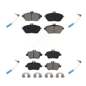 Front Rear Semi-Metallic Brake Pad & Wear Sensor Kit For Mercedes-Benz CLA250 GLA250 2.0L KSW-100192