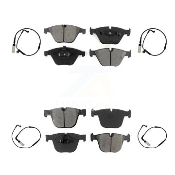 Front Rear Semi-Metallic Disc Brake Pads And Wear Sensors Kit For BMW 550i 545i 645Ci KSW-100203