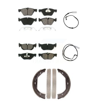 Front Rear Semi-Metallic Brake Pads Wear Sensor Kit (5Pc) For 07 BMW 328i Wagon with 3.0L KSW-100213