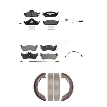 Front Rear Semi-Metallic Brake Pads & Extra Wear Sensor Kit (5Pc) For Mercedes-Benz ML320 KSW-100226