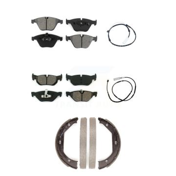 Front Rear Semi-Metallic Disc Brake Pads And Wear Sensors Kit (5Pc) For BMW X1 KSW-100233