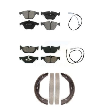 Front Rear Semi-Metallic Disc Brake Pads And Wear Sensors Kit (5Pc) For BMW X1 KSW-100234