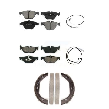 Front Rear Semi-Metallic Disc Brake Pads And Wear Sensors Kit (5Pc) For BMW 328i xDrive KSW-100238