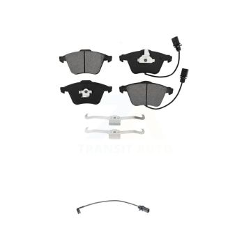 Front Semi-Metallic Disc Brake Pads And Extra Wear Sensor Kit For 2008 Audi A4 Quattro S4 KSW-100317