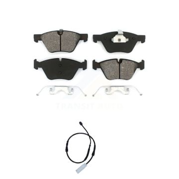 Front Semi-Metallic Disc Brake Pads And Wear Sensors Kit For BMW 128i 3.0L KSW-100338