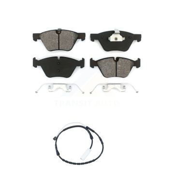 Front Semi-Metallic Disc Brake Pads And Wear Sensors Kit For 2012 BMW X1 xDrive28i KSW-100342