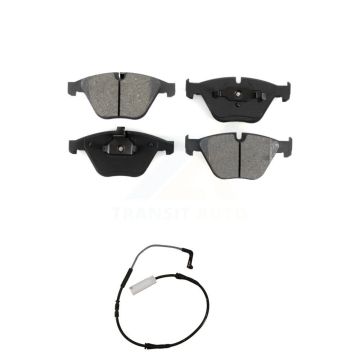 Front Semi-Metallic Disc Brake Pads And Wear Sensors Kit For BMW 335i 328i 335d 3.0L KSW-100346