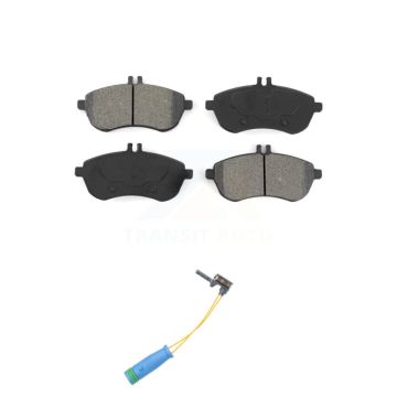 Front Semi-Metallic Disc Brake Pads And Wear Sensors Kit For 2012 Mercedes-Benz C250 1.8L KSW-100365