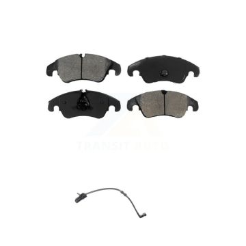 Front Semi-Metallic Disc Brake Pads And Wear Sensors Kit For Audi A7 Quattro A6 KSW-100373