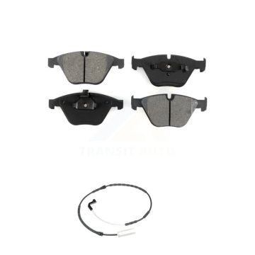 Front Semi-Metallic Brake Pad And Wear Sensor Kit For 2009-2010 BMW 328i xDrive 335i 3.0L KSW-100385