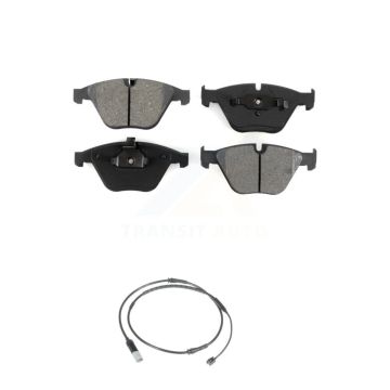 Front Semi-Metallic Disc Brake Pads And Wear Sensors Kit For 2010 BMW 535i Base with 3.0L KSW-100386