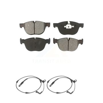 Front Semi-Metallic Disc Brake Pads And Wear Sensors Kit For BMW X5 X6 KSW-100394