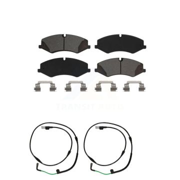 Front Semi-Metallic Disc Brake Pads And Wear Sensors Kit For Land Rover LR4 KSW-100403