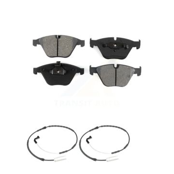 Front Semi-Metallic Brake Pad And Wear Sensor Kit For 2009-2010 BMW 328i xDrive 335i 3.0L KSW-100404