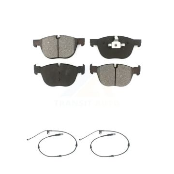 Front Semi-Metallic Disc Brake Pads And Wear Sensors Kit For BMW X5 X6 KSW-100414