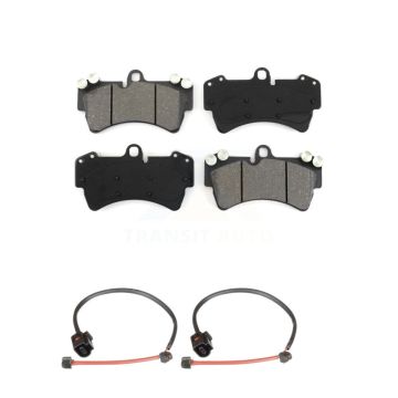 Front Semi-Metallic Disc Brake Pads And Wear Sensors Kit For Porsche Cayenne KSW-100418