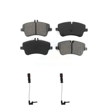 Front Semi-Metallic Brake Pad Wear Sensor Kit For 03 Mercedes-Benz CLK320 Coupe with 3.2L KSW-100424