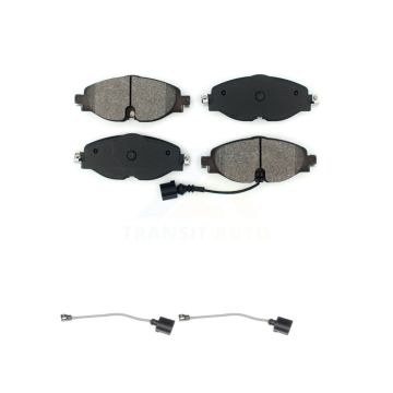 Front Semi-Metallic Brake Pads Extra Wear Sensor Kit For Volkswagen Golf Jetta SportWagen KSW-100426