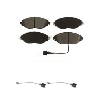 Front Semi-Metallic Brake Pad Extra Wear Sensor Kit For Volkswagen Tiguan Jetta Audi Q3 R KSW-100427