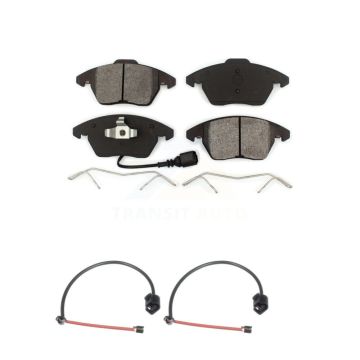 Front Semi-Metallic Brake Pads & Extra Wear Sensor Kit For 2012-2013 Audi TT Quattro 2.0L KSW-100433