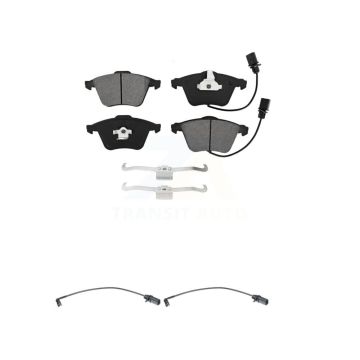 Front Semi-Metallic Disc Brake Pads And Extra Wear Sensor Kit For 2008 Audi A4 Quattro S4 KSW-100437