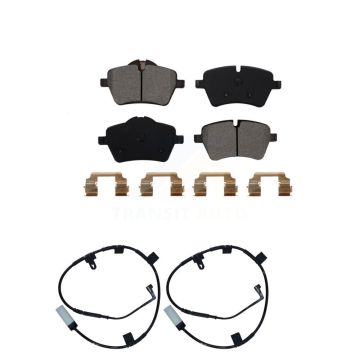 Front Semi-Metallic Disc Brake Pads And Wear Sensors Kit For Mini Cooper KSW-100441