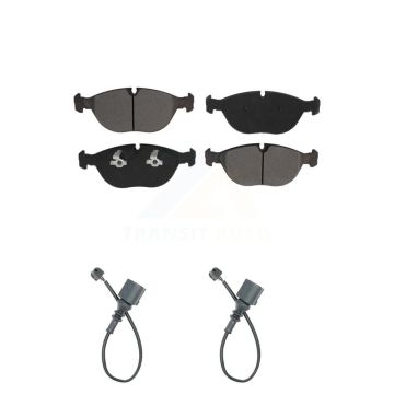 Front Semi-Metallic Brake Pad And Wear Sensor Kit For Audi TT Quattro Volkswagen R32 3.2L KSW-100445