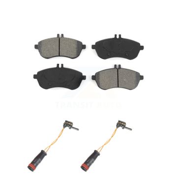 Front Semi-Metallic Brake Pad And Wear Sensor Kit For Mercedes-Benz C300 C250 C230 SLK250 KSW-100451