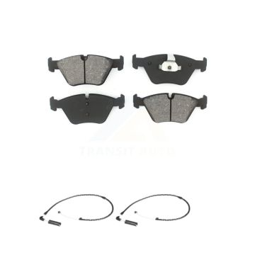Front Semi-Metallic Disc Brake Pads And Wear Sensors Kit For 2004-2010 BMW X3 KSW-100460