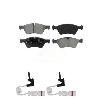 Front Semi-Metallic Brake Pads & Wear Sensor Kit For 2008 Mercedes-Benz G55 AMG 5.0L 5.5L KSW-100463