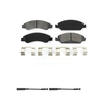 Front Semi-Metallic Brake Pads Wear Sensor Kit For GMC Chevrolet Silverado 1500 LD Sierra KSW-100476