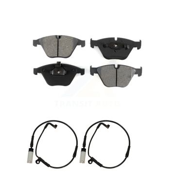 Front Semi-Metallic Brake Pad And Wear Sensor Kit For BMW 530i 528i xDrive 525i 535i 550i KSW-100477