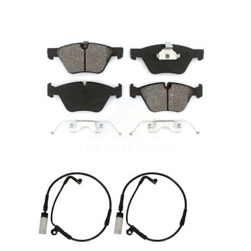Front Semi-Metallic Disc Brake Pads And Wear Sensors Kit For BMW 525i KSW-100478
