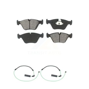 Front Semi-Metallic Disc Brake Pads And Wear Sensors Kit For BMW 330Ci 330i 330xi M3 KSW-100486