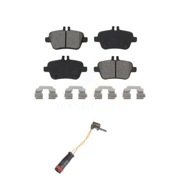 Rear Semi-Metallic Disc Brake Pads And Wear Sensors Kit For Mercedes-Benz SLK350 KSW-100495