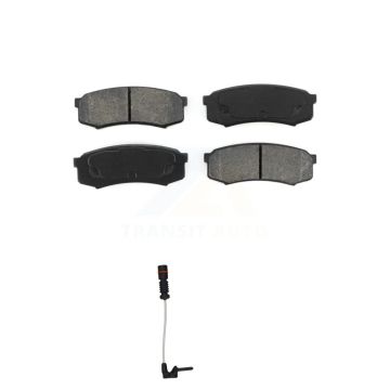 Rear Semi-Metallic Disc Brake Pad And Wear Sensor Kit For 2000 Mercedes-Benz C43 AMG 4.3L KSW-100539