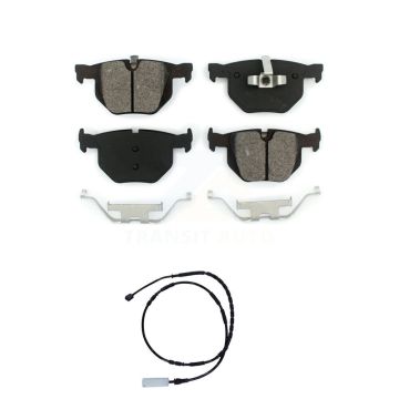 Rear Semi-Metallic Disc Brake Pads And Wear Sensors Kit For BMW 335i 335is 335d KSW-100552
