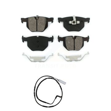 Rear Semi-Metallic Brake Pads & Wear Sensor Kit For BMW 335i xDrive 335xi 330i 330xi 335d KSW-100554