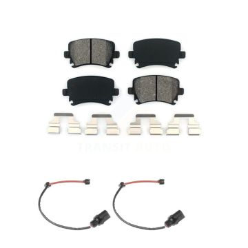 Rear Semi-Metallic Disc Brake Pads And Wear Sensors Kit For 2011 Audi A6 KSW-100587