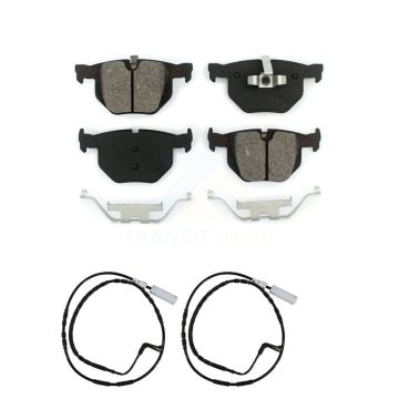 Rear Semi-Metallic Brake Pads & Wear Sensor Kit For BMW 335i xDrive 335xi 330i 330xi 335d KSW-100597