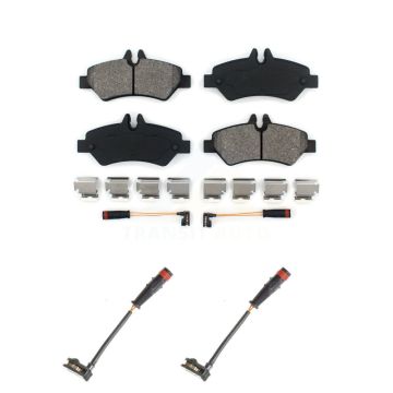 Rear Semi-Metallic Brake Pad & Extra Wear Sensor Kit For Mercedes-Benz Sprinter 2500 3500 KSW-100609