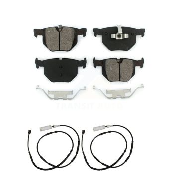 Rear Semi-Metallic Brake Pad And Wear Sensor Kit For 2013-2015 BMW X1 xDrive35i with 3.0L KSW-100612